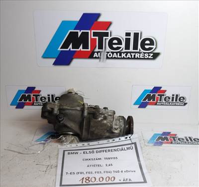 [GYÁRI BONTOTT] BMW - ELSŐ DIFFERENCIÁLMŰ - ÁTTÉTEL: 2,65 / 7-es / F01; F02; F03; F04 / 740d xDrive - 7589155